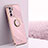 Coque Ultra Fine Silicone Souple Housse Etui avec Support Bague Anneau Aimante Magnetique XL1 pour Oppo Reno6 Z 5G Petit