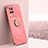 Coque Ultra Fine Silicone Souple Housse Etui avec Support Bague Anneau Aimante Magnetique XL1 pour Realme 8s 5G Rose Rouge