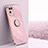 Coque Ultra Fine Silicone Souple Housse Etui avec Support Bague Anneau Aimante Magnetique XL1 pour Realme V11 5G Petit