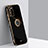 Coque Ultra Fine Silicone Souple Housse Etui avec Support Bague Anneau Aimante Magnetique XL1 pour Samsung Galaxy A02s Noir