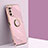 Coque Ultra Fine Silicone Souple Housse Etui avec Support Bague Anneau Aimante Magnetique XL1 pour Samsung Galaxy A02s Rose