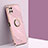 Coque Ultra Fine Silicone Souple Housse Etui avec Support Bague Anneau Aimante Magnetique XL1 pour Samsung Galaxy A12 Rose