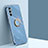 Coque Ultra Fine Silicone Souple Housse Etui avec Support Bague Anneau Aimante Magnetique XL1 pour Samsung Galaxy A13 5G Bleu
