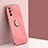 Coque Ultra Fine Silicone Souple Housse Etui avec Support Bague Anneau Aimante Magnetique XL1 pour Samsung Galaxy A13 5G Rose Rouge