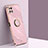 Coque Ultra Fine Silicone Souple Housse Etui avec Support Bague Anneau Aimante Magnetique XL1 pour Samsung Galaxy A22 5G Rose