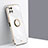 Coque Ultra Fine Silicone Souple Housse Etui avec Support Bague Anneau Aimante Magnetique XL1 pour Samsung Galaxy A22s 5G Blanc