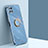 Coque Ultra Fine Silicone Souple Housse Etui avec Support Bague Anneau Aimante Magnetique XL1 pour Samsung Galaxy A22s 5G Bleu