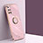 Coque Ultra Fine Silicone Souple Housse Etui avec Support Bague Anneau Aimante Magnetique XL1 pour Samsung Galaxy A71 5G Rose