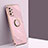 Coque Ultra Fine Silicone Souple Housse Etui avec Support Bague Anneau Aimante Magnetique XL1 pour Samsung Galaxy A73 5G Rose