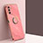 Coque Ultra Fine Silicone Souple Housse Etui avec Support Bague Anneau Aimante Magnetique XL1 pour Samsung Galaxy M13 4G Rose Rouge