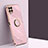 Coque Ultra Fine Silicone Souple Housse Etui avec Support Bague Anneau Aimante Magnetique XL1 pour Samsung Galaxy M53 5G Rose