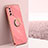 Coque Ultra Fine Silicone Souple Housse Etui avec Support Bague Anneau Aimante Magnetique XL1 pour Vivo V23e Rose Rouge