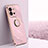 Coque Ultra Fine Silicone Souple Housse Etui avec Support Bague Anneau Aimante Magnetique XL1 pour Vivo V25e Rose