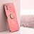 Coque Ultra Fine Silicone Souple Housse Etui avec Support Bague Anneau Aimante Magnetique XL1 pour Vivo Y50t Rose Rouge