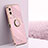 Coque Ultra Fine Silicone Souple Housse Etui avec Support Bague Anneau Aimante Magnetique XL1 pour Vivo Y74s 5G Rose