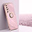 Coque Ultra Fine Silicone Souple Housse Etui avec Support Bague Anneau Aimante Magnetique XL1 pour Xiaomi Mi 10S 5G Rose