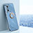 Coque Ultra Fine Silicone Souple Housse Etui avec Support Bague Anneau Aimante Magnetique XL1 pour Xiaomi Mi 11X 5G Bleu