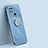 Coque Ultra Fine Silicone Souple Housse Etui avec Support Bague Anneau Aimante Magnetique XL1 pour Xiaomi Poco C40 Bleu