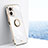 Coque Ultra Fine Silicone Souple Housse Etui avec Support Bague Anneau Aimante Magnetique XL1 pour Xiaomi Redmi 10 5G Blanc