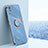Coque Ultra Fine Silicone Souple Housse Etui avec Support Bague Anneau Aimante Magnetique XL1 pour Xiaomi Redmi 9AT Bleu