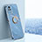 Coque Ultra Fine Silicone Souple Housse Etui avec Support Bague Anneau Aimante Magnetique XL1 pour Xiaomi Redmi K60E 5G Bleu