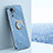 Coque Ultra Fine Silicone Souple Housse Etui avec Support Bague Anneau Aimante Magnetique XL1 pour Xiaomi Redmi Note 10 4G Bleu