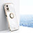 Coque Ultra Fine Silicone Souple Housse Etui avec Support Bague Anneau Aimante Magnetique XL1 pour Xiaomi Redmi Note 11 Pro 4G Blanc