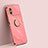 Coque Ultra Fine Silicone Souple Housse Etui avec Support Bague Anneau Aimante Magnetique XL1 pour Xiaomi Redmi Note 11R 5G Rose Rouge