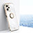 Coque Ultra Fine Silicone Souple Housse Etui avec Support Bague Anneau Aimante Magnetique XL1 pour Xiaomi Redmi Note 12 Pro Speed 5G Blanc