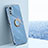 Coque Ultra Fine Silicone Souple Housse Etui avec Support Bague Anneau Aimante Magnetique XL1 pour Xiaomi Redmi Note 12S Bleu