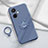 Coque Ultra Fine Silicone Souple Housse Etui avec Support Bague Anneau Aimante Magnetique Z01 pour OnePlus Nord CE 3 5G Gris Lavende