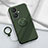 Coque Ultra Fine Silicone Souple Housse Etui avec Support Bague Anneau Aimante Magnetique Z01 pour Vivo V29 Lite 5G Vert Nuit