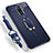 Coque Ultra Fine Silicone Souple Housse Etui avec Support Bague Anneau Aimante pour Samsung Galaxy A9 Star Lite Bleu