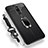 Coque Ultra Fine Silicone Souple Housse Etui avec Support Bague Anneau Aimante pour Samsung Galaxy A9 Star Lite Noir