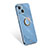 Coque Ultra Fine Silicone Souple Housse Etui avec Support Bague Anneau pour Apple iPhone 14 Plus Bleu Ciel