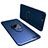 Coque Ultra Fine Silicone Souple Housse Etui avec Support Bague Anneau pour Huawei Honor V10 Bleu