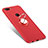 Coque Ultra Fine Silicone Souple Housse Etui avec Support Bague Anneau pour Huawei P Smart Rouge