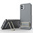 Coque Ultra Fine Silicone Souple Housse Etui avec Support KC1 pour Samsung Galaxy A04 4G Gris