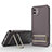 Coque Ultra Fine Silicone Souple Housse Etui avec Support KC1 pour Samsung Galaxy A04 4G Marron