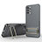 Coque Ultra Fine Silicone Souple Housse Etui avec Support KC1 pour Samsung Galaxy A13 4G Gris