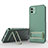 Coque Ultra Fine Silicone Souple Housse Etui avec Support KC1 pour Samsung Galaxy F04 Vert