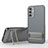 Coque Ultra Fine Silicone Souple Housse Etui avec Support KC1 pour Samsung Galaxy Jump3 5G Gris