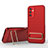 Coque Ultra Fine Silicone Souple Housse Etui avec Support KC1 pour Samsung Galaxy M44 5G Rouge