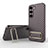 Coque Ultra Fine Silicone Souple Housse Etui avec Support KC1 pour Samsung Galaxy S23 5G Marron