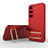 Coque Ultra Fine Silicone Souple Housse Etui avec Support KC1 pour Samsung Galaxy S23 5G Rouge