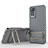 Coque Ultra Fine Silicone Souple Housse Etui avec Support KC1 pour Xiaomi Redmi Note 11 Pro 5G Gris