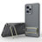 Coque Ultra Fine Silicone Souple Housse Etui avec Support KC1 pour Xiaomi Redmi Note 12 Pro 5G Gris