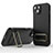 Coque Ultra Fine Silicone Souple Housse Etui avec Support KC2 pour Apple iPhone 13 Noir