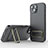 Coque Ultra Fine Silicone Souple Housse Etui avec Support KC2 pour Apple iPhone 15 Plus Petit