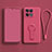 Coque Ultra Fine Silicone Souple Housse Etui avec Support pour OnePlus 10T 5G Rose Rouge